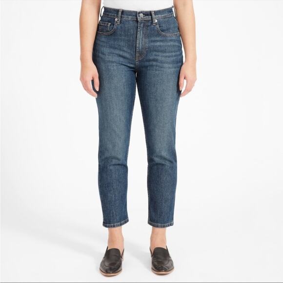 Everlane Denim - Everlane The Cheeky Crop Jean in Faded Indigo Wash Women's 28